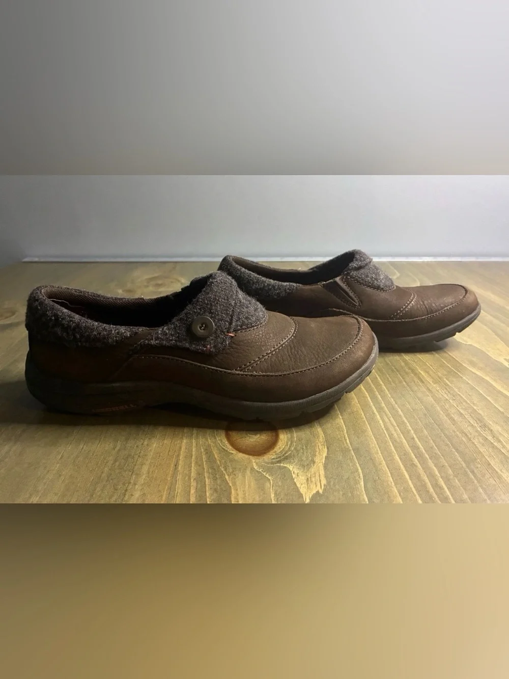 Merrell Dassie Fold Slip On Shoe loafer Bracken Women's Size 7 Leather Slip-On